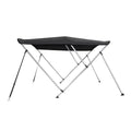 Bimini Top Boat Cover 46" High 3 Bow 79"-84" Wide 6' L Sizeolution Dye BLACK