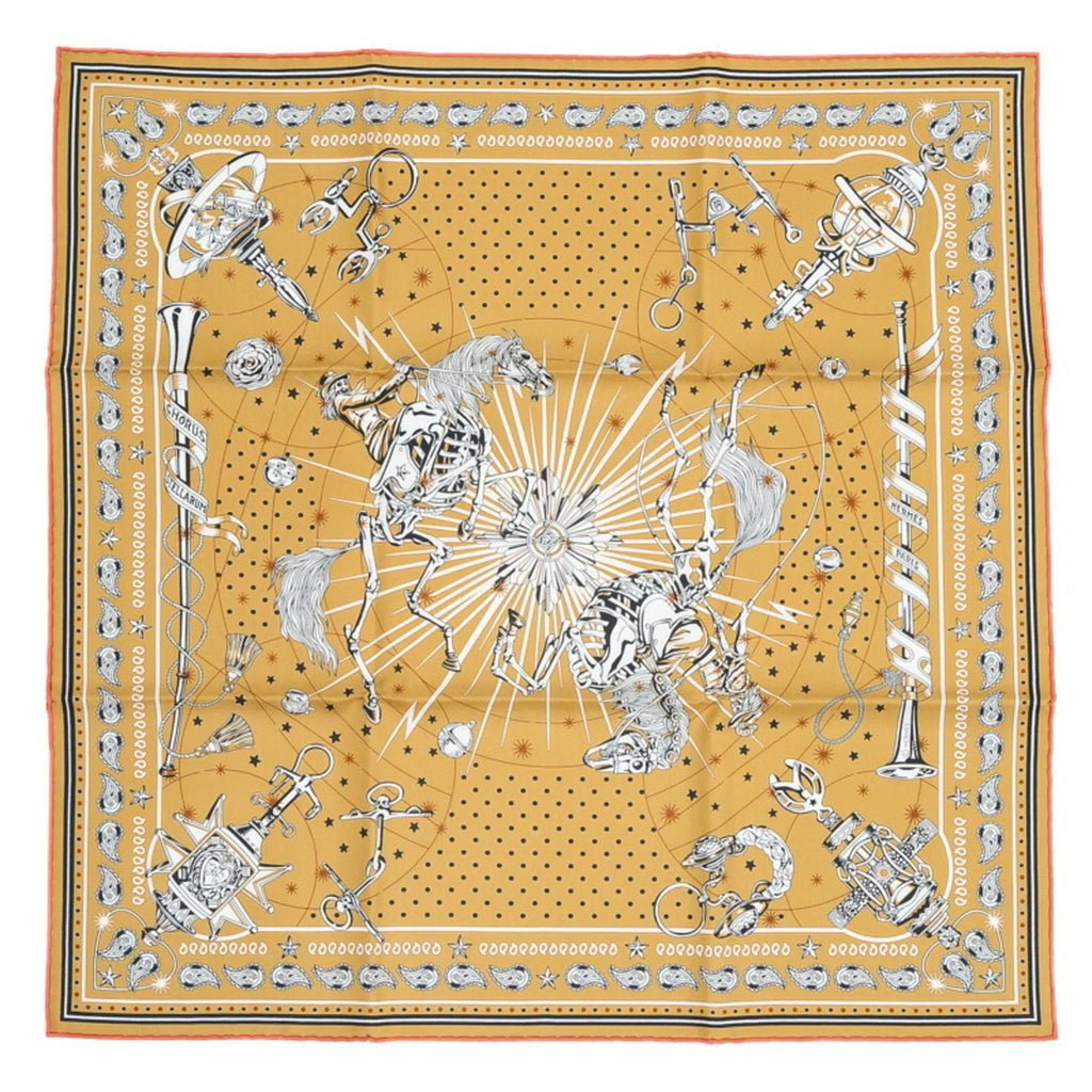 Pre-Owned Hermes Carre 55 Bandana CHORUSize SizeTELLARUM 100% Sizeilk (Like New)
