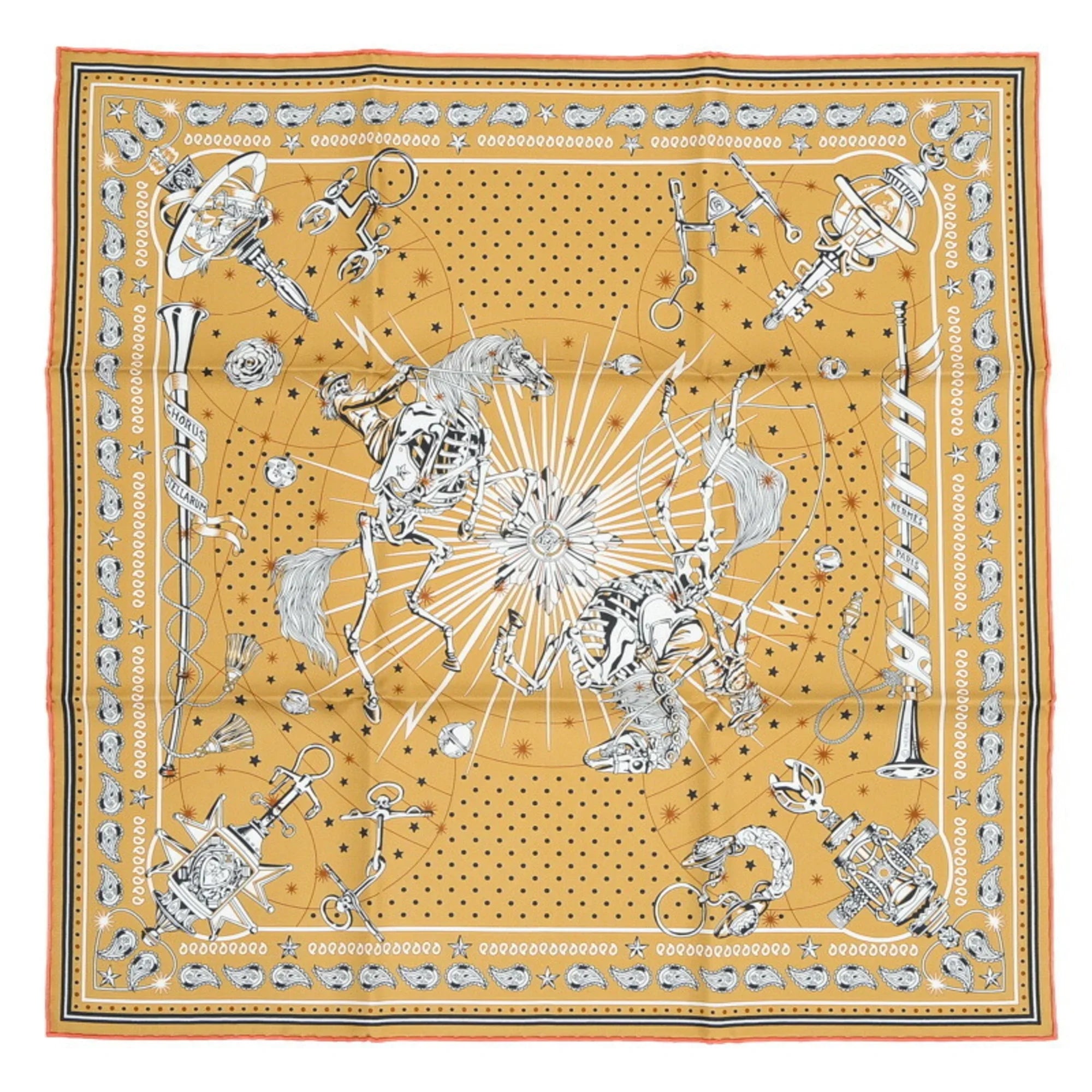 Pre-Owned Hermes Carre 55 Bandana CHORUSize SizeTELLARUM 100% Sizeilk (Like New)
