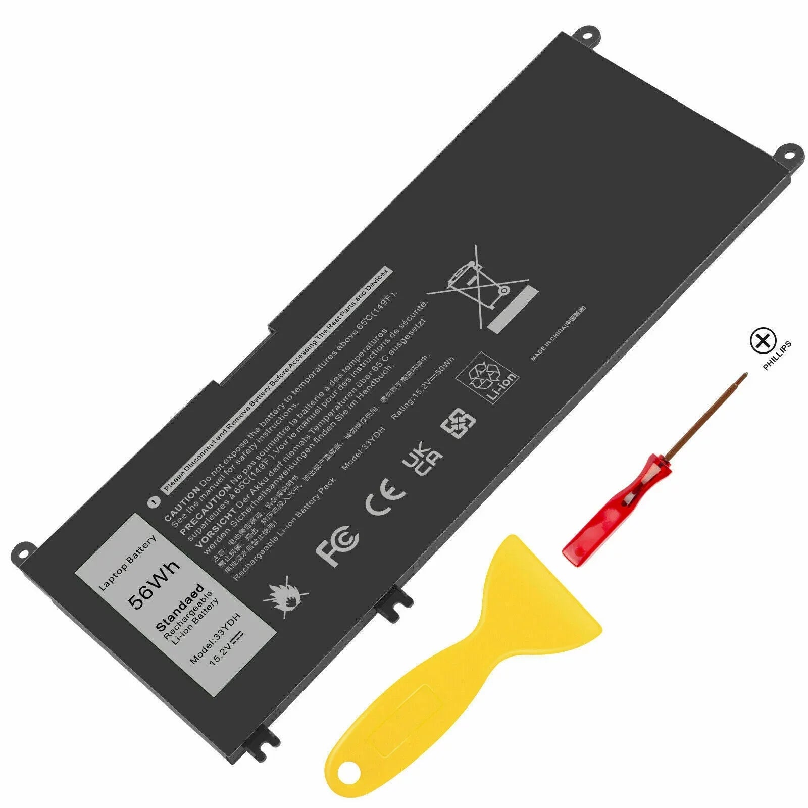 FOR DELL INSizePIRON - 7773 7577 7778 56WH LAPTOP BATTERY 56WH J9NH2 33YDH