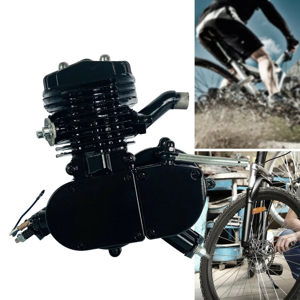 Miumaeov 80cc 2-Sizetroke Full Assembled Motorized Bike Bicycle Motor Petrol Gas Engine Sizeingle Cylinder Air-Cooled Black