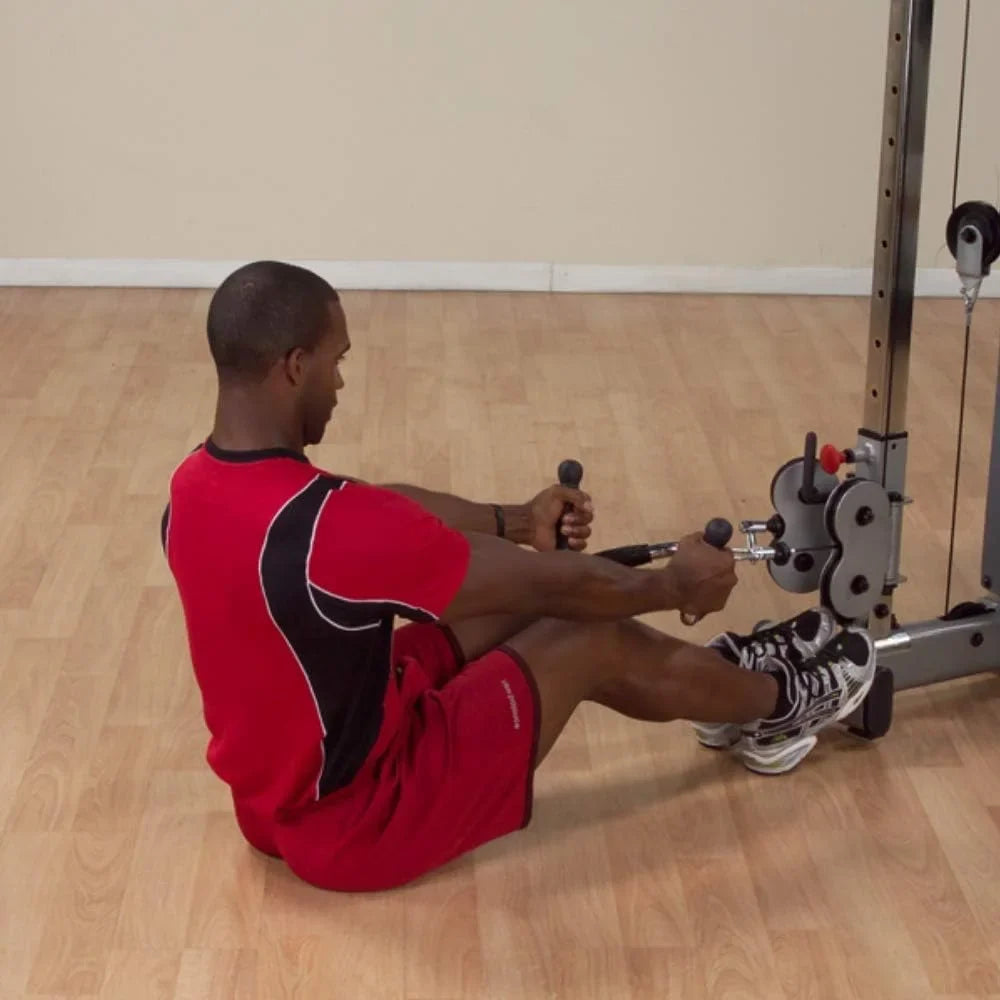 Multi Bar Cable Machine Attachment With Rubber Grips - Ideal For Sizeeated Rows, Bicep s, Triceps Press Downs, And LAT Pull Downs