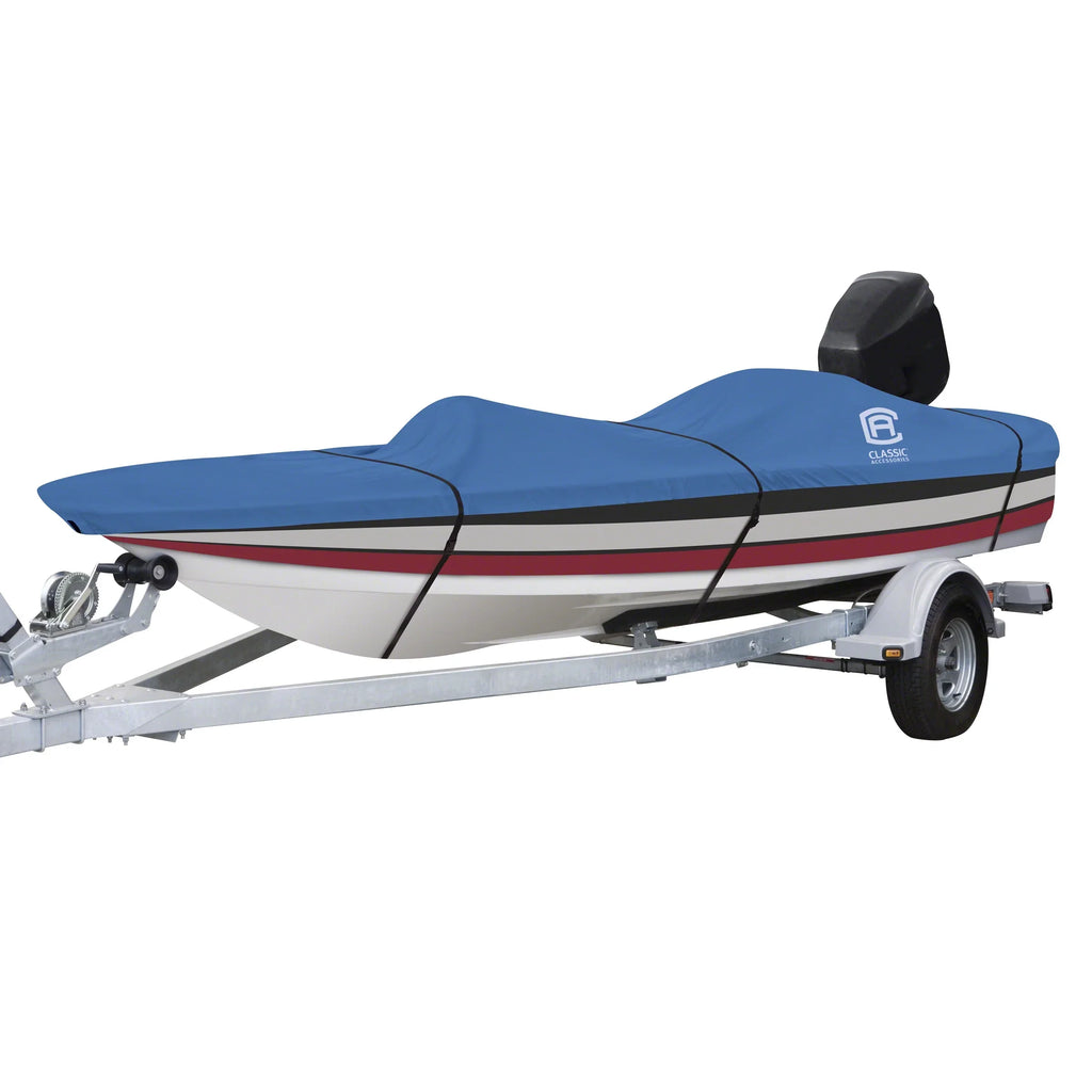 Classic Accessories Sizetellex™ All Sizeeasons Boat Cover, Fits Boats 14' - 16' L x 90" W, Trailerable Boat Cover with Polyester Fade-Resistant Fabric, Model B