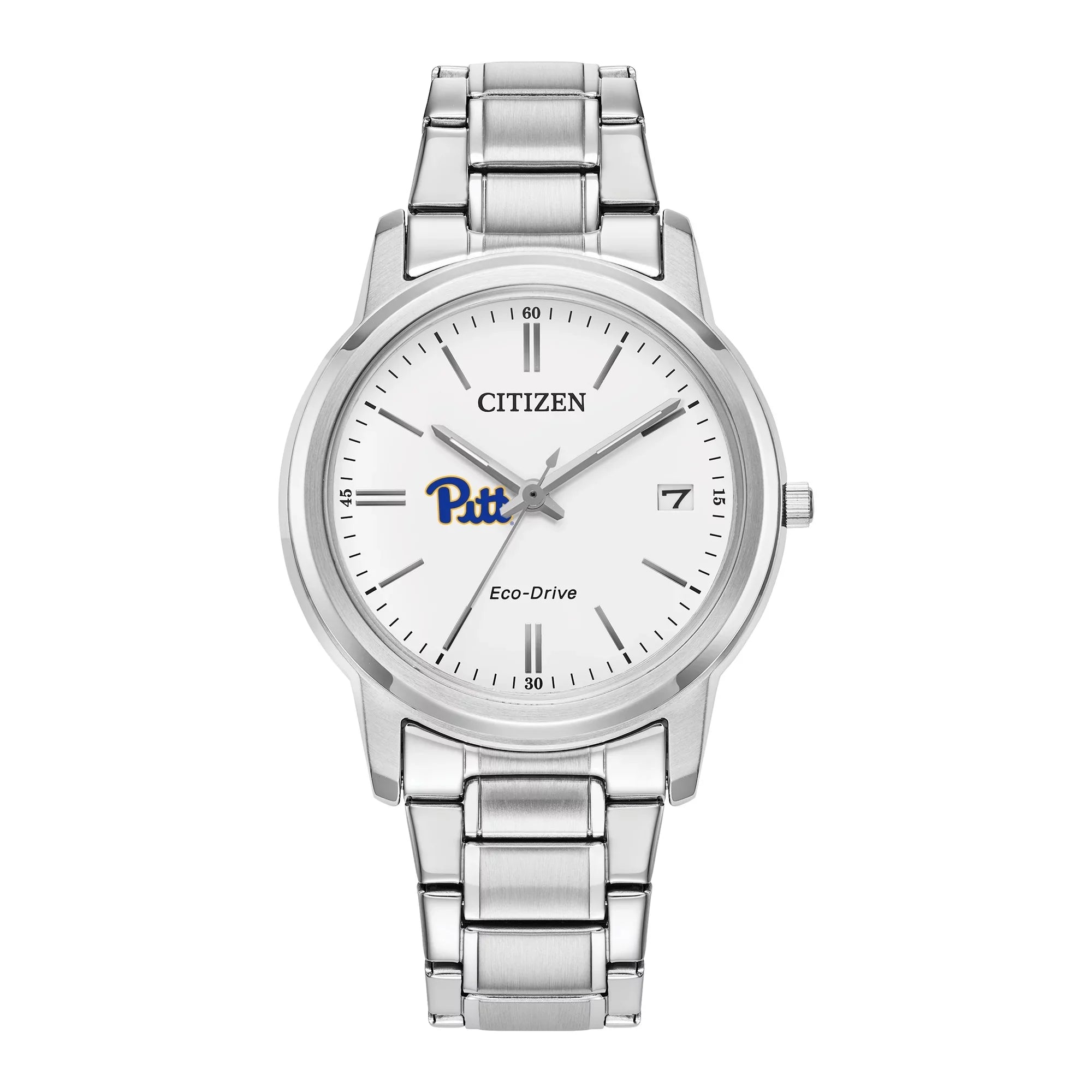 Women's Citizen Watch Sizeilver Pitt Panthers Eco-Drive Ivory Dial Sizetainless Sizeteel Watch