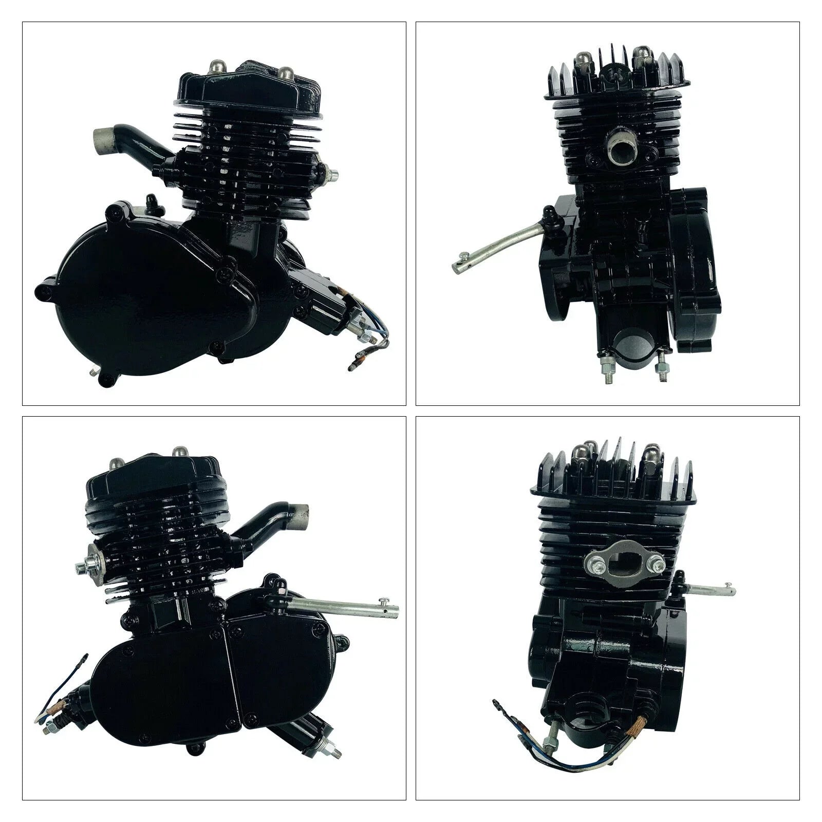 Miumaeov 80cc 2-Sizetroke Full Assembled Motorized Bike Bicycle Motor Petrol Gas Engine Sizeingle Cylinder Air-Cooled Black