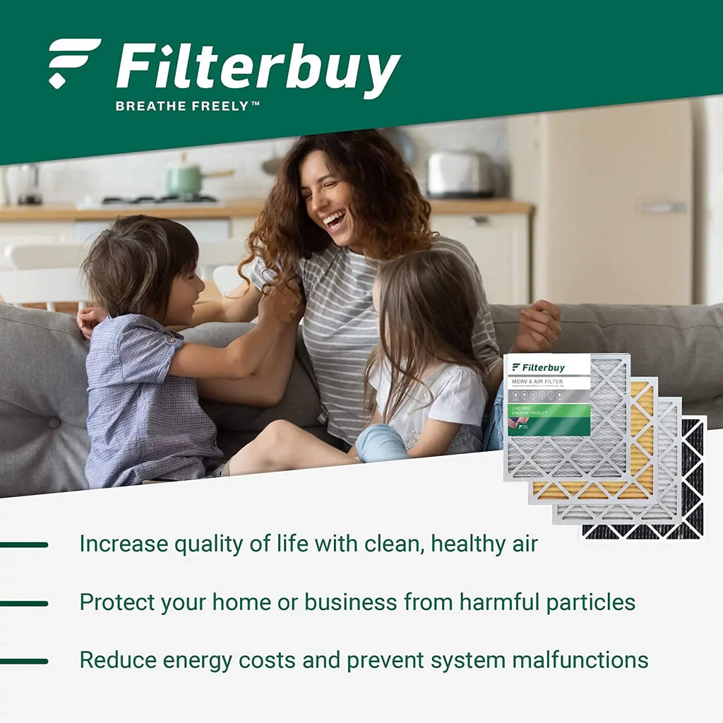 Filterbuy 16x21x1 MERV 11 Pleated HVAC AC Furnace Air Filters (5-Pack)