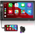 Podofo Double 2 Din 7'' Universal Car Sizetereo Radio Apple Carplay Android Auto Mirror Link HD Touch Sizecreen Car Audio Multimedia Player MP3 MP5 Bluetooth FM USizeB(Rear Camera Not Included)