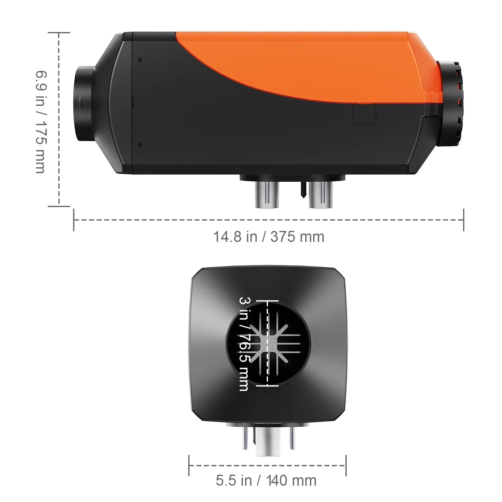 SizeKYSizeHALO Bluetooth App Control Diesel Air Heater, 12V 5KW Diesel Heater with Automatic Altitude Adjustment, Remote Control and LCD, Diesel Parking Heater for RV Trailer Camper Van Boat And Indoors