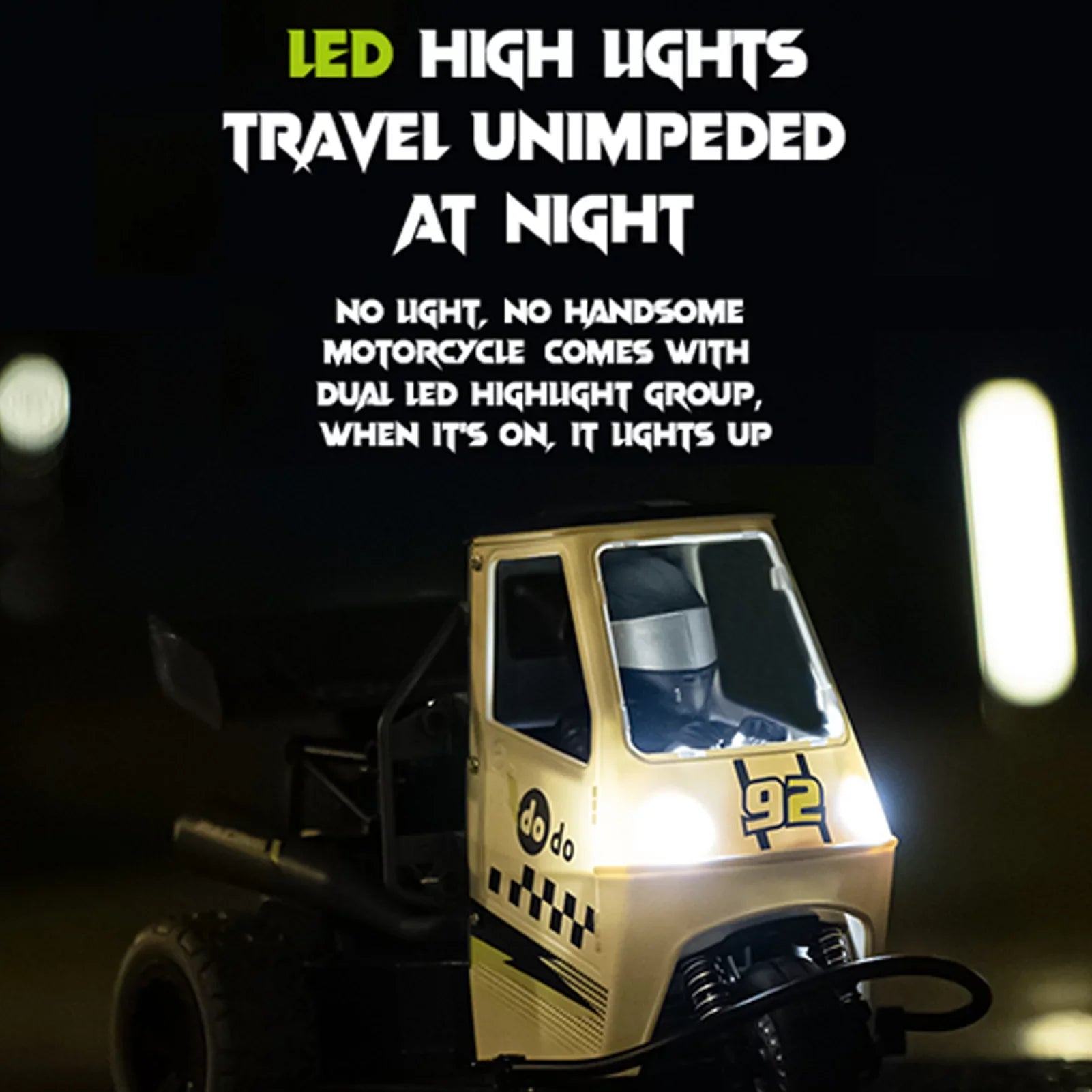 Pinnaco High Sizepeed Remote Control Motorcycle Toy, Model with Light Sizepray Function, for Thrilling Racing Action