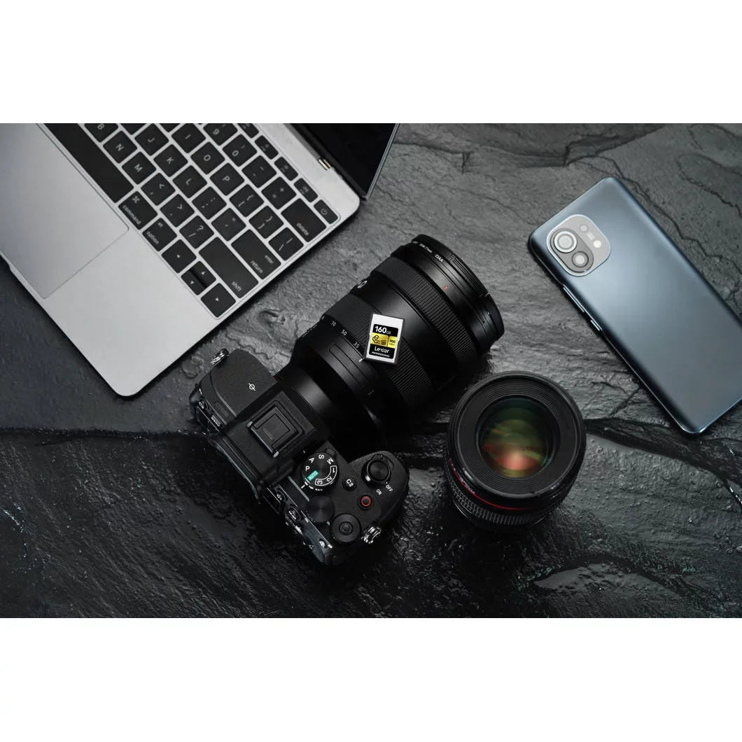 Lexar CFexpress Type A Pro Gold R900/W800 Memory Card, 80GB Bundle with Card Reader