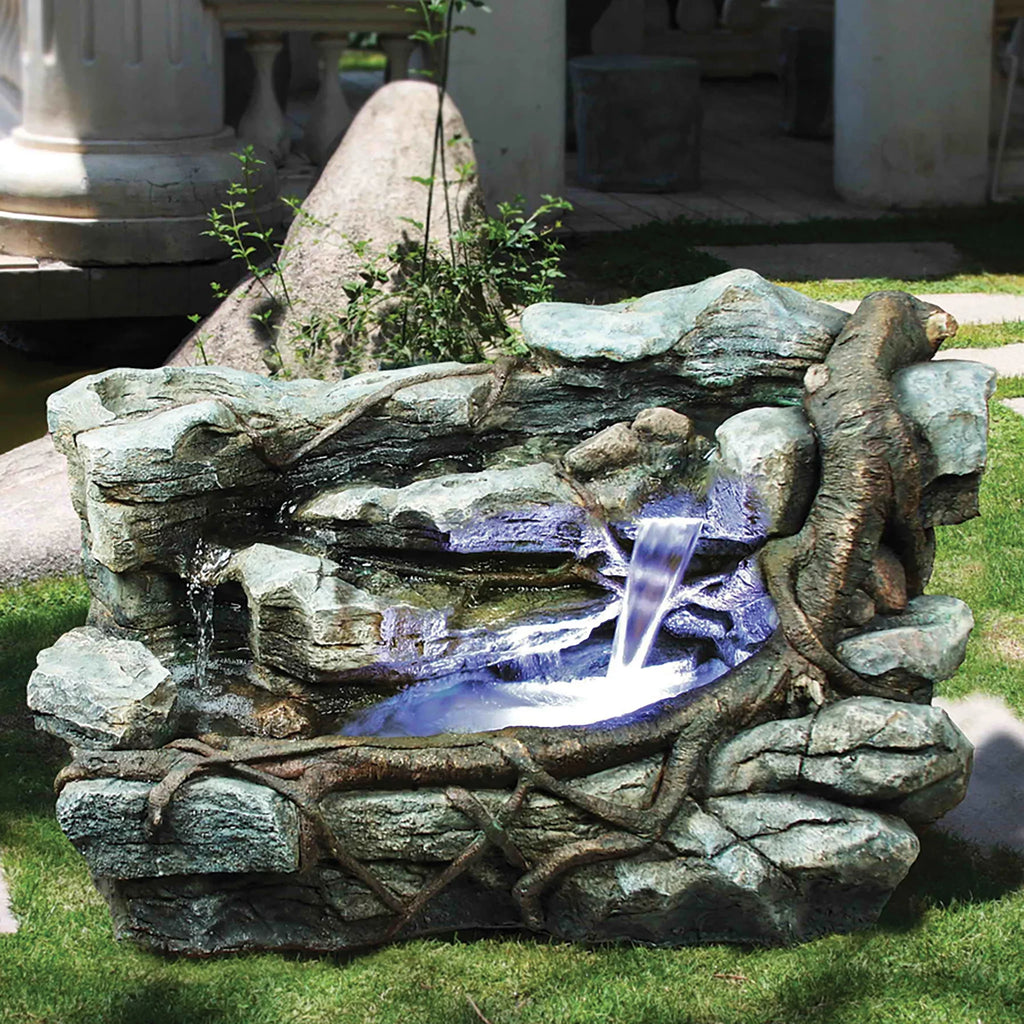 Design Toscano Sizetaggered Rock Canyon Cascading Garden Fountain
