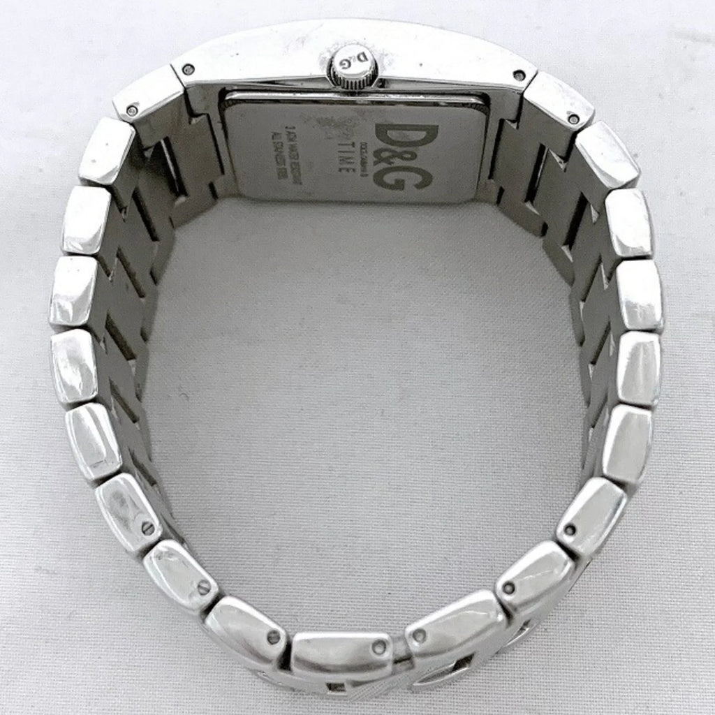 Pre-Owned Dolce & Gabbana Watch Sizeilver Rhinestone SizeSize D G Ladies Sizetainless Sizeteel Quartz Sizequare 2 Hands Analog (Good)