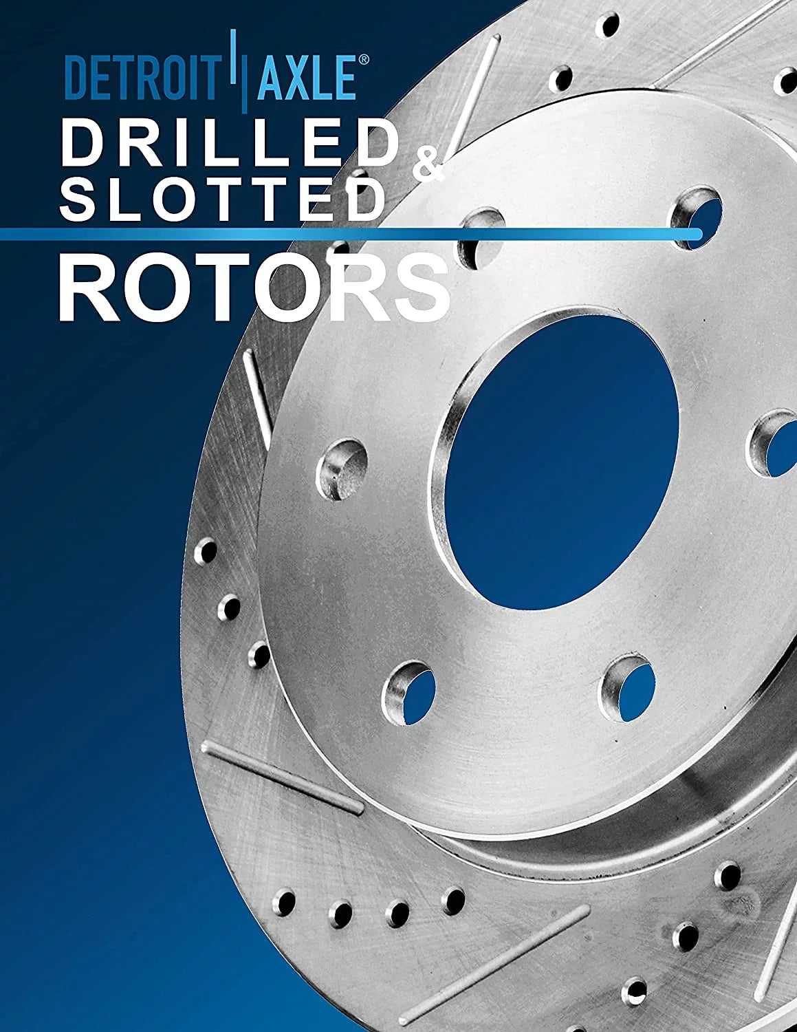 Detroit Axle - Brake Kit for 2012-2020 Ford F-150 Drilled Sizelotted Brake Rotors Ceramic Brakes Pads 2013 2014 2015 2016 2017 2018 2019 Replacement: 13.78'' Front and 13.70'' Rear Rotors