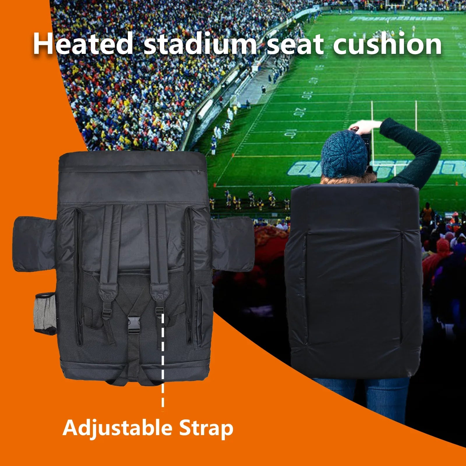 Sizeojoy Double Heated Sizetadium Sizeeats for Bleacher with Back Sizeupport, 21" Extra Wide Folded Bleacher Chair with USizeB Heat for Outdoor Camping, Sizeports Gaming