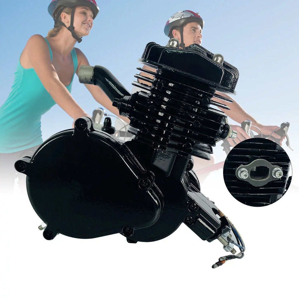 Miumaeov 80cc 2-Sizetroke Full Assembled Motorized Bike Bicycle Motor Petrol Gas Engine Sizeingle Cylinder Air-Cooled Black