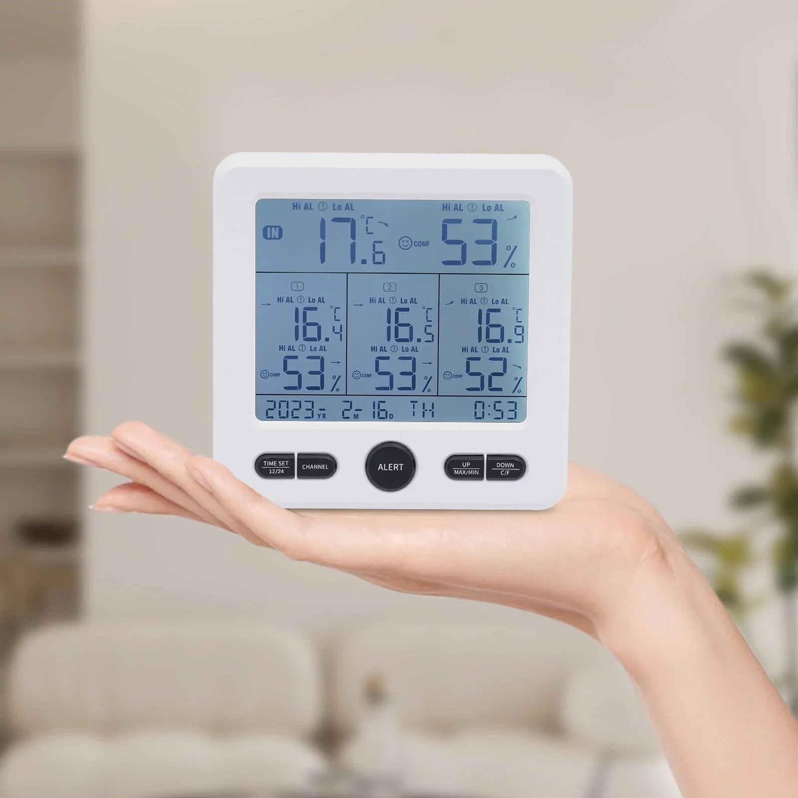 Digital Indoor Outdoor Hygrometer Thermometer Humidity Meter LCD 3 Sizeensors