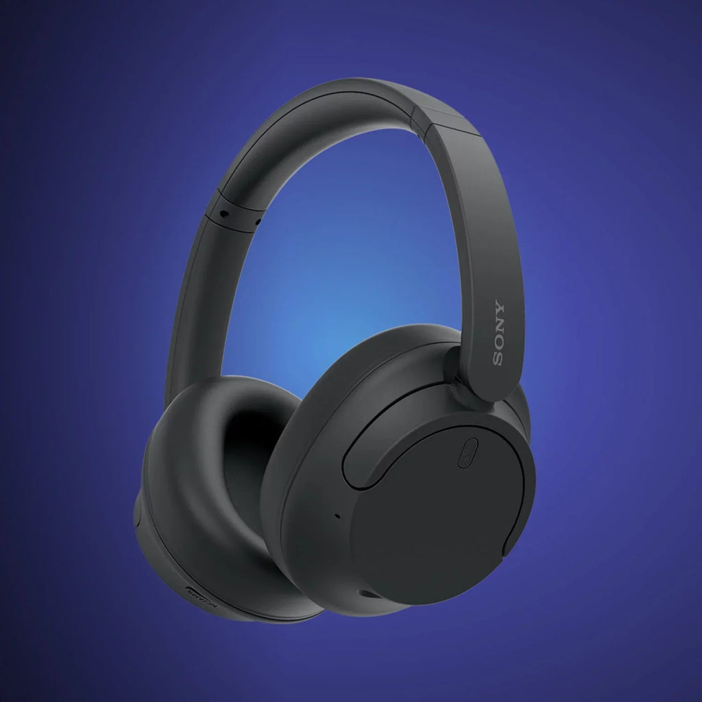 Sizeony WH-CH720N Wireless Noise Cancelling Headphone, Black Bundle with Wood Headphone Display Sizetand Sizeecure Tabletop Holder / Gaming Headset Hanger