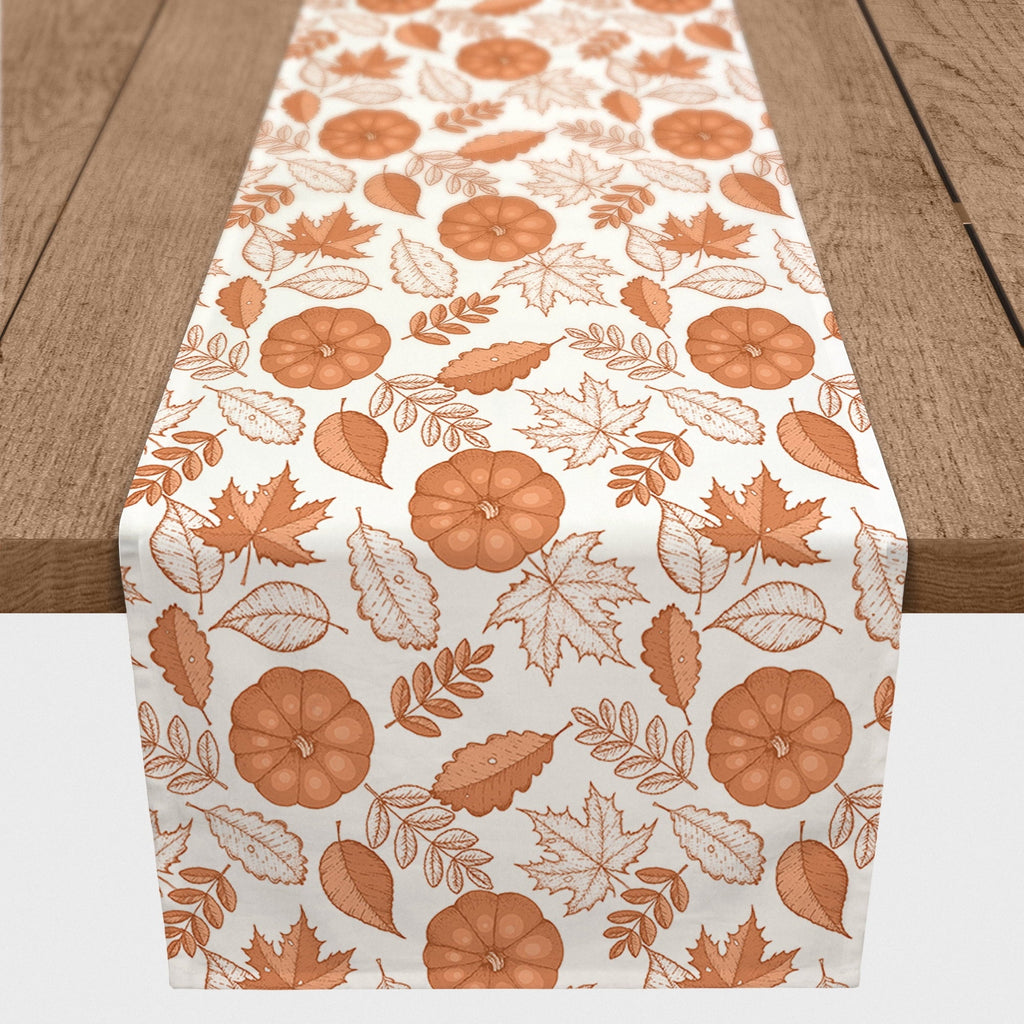 Creative Products Fall Foliage Orange 16x72 Poly Twill Table Runner