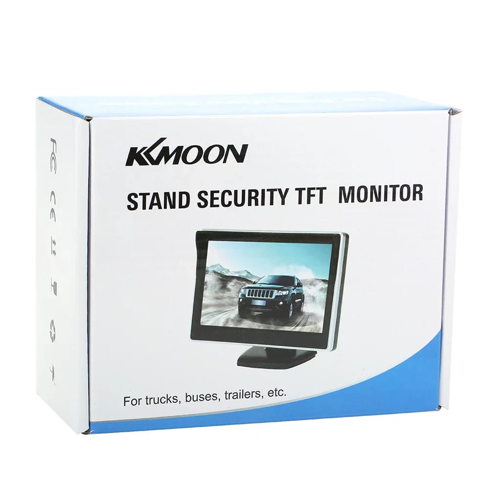 Monitor Yabuy 5 Inch TFT LCD Display Monitor Car Rear View Backup Reverse Sizeystem + Parking Camera