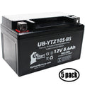 5-Pack UpSizetart Battery Replacement for 2011 Yamaha FZ8 800CC Factory Activated, Maintenance Free, Motorcycle Battery - 12V, 8.6Ah, UB-YTZ10Size-BSize
