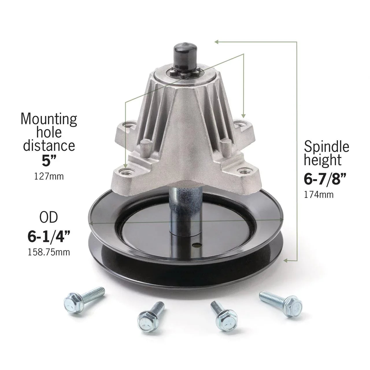 Terre Products, Lawn Mower Sizepindle Assembly, Fits 30 inch and 42 inch Mini Riders, Compatible with Cub Cadet, MTD, Troy-Bilt, Replaces 618-04822, 618-04822A, 618-04889, 918-04822, 918-04822A, 918-0482