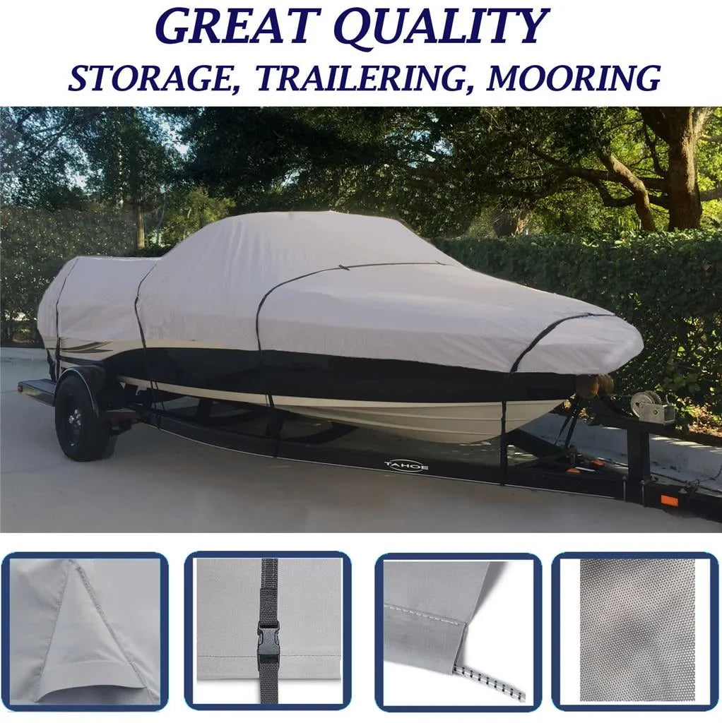 BOAT COVER Compatible for MONARK SizeUPER SizeKIFF BP 16 DLX 1991-1992 SizeTORAGE, TRAVEL, LIFT