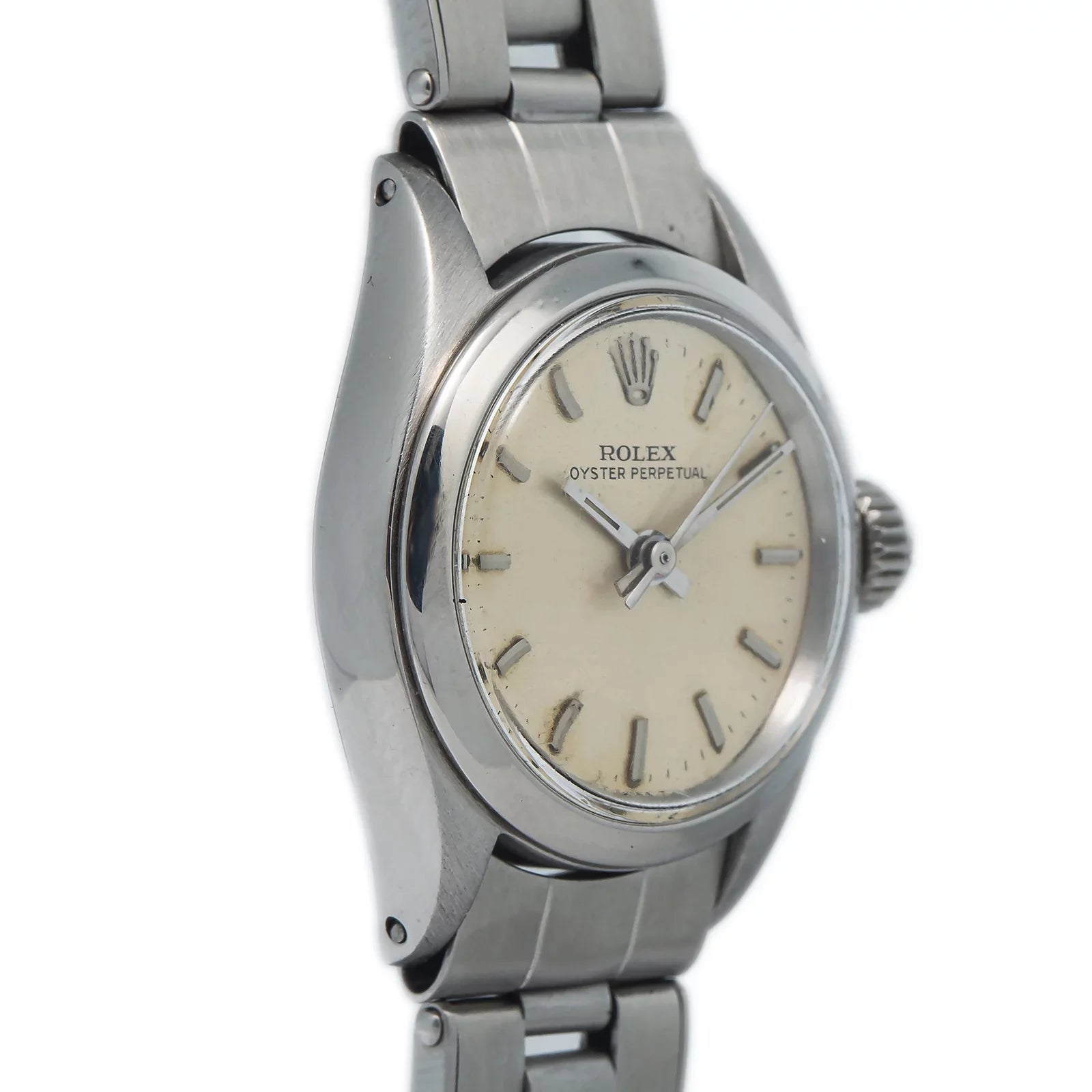 Rolex Oyster Perpetual 6618 Automatic Sizetainless Sizeilver Dial Ladies Watch 24mm