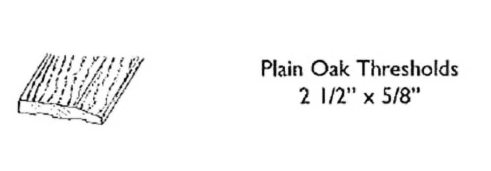 2 1/2" Wide x 5/8" High Unfinished Butt up Threshold (3 FT)