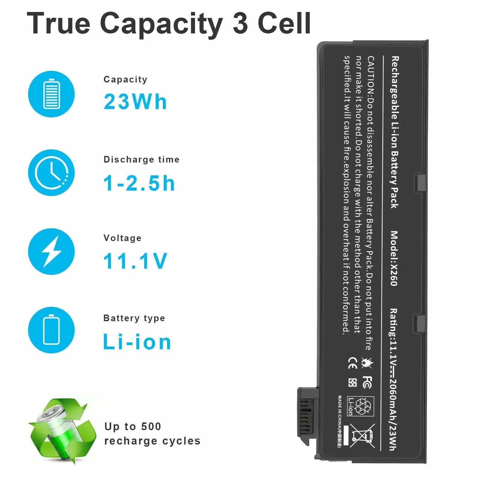 68+ X240 Battery for Lenovo ThinkPad T440 T440Size X260 X250 T450s  121500146 / 121500147