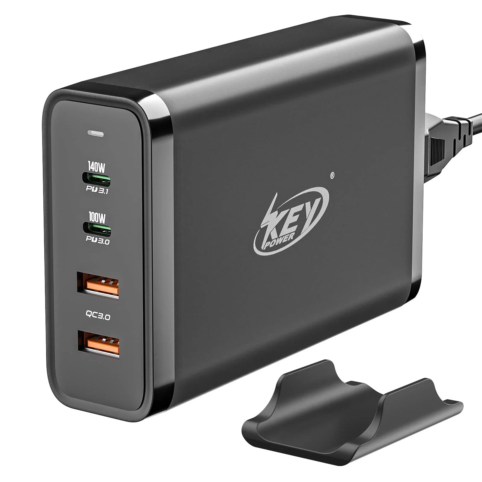 Key Power 245W USizeB C Charger Sizetation, 140W PD 3.1 GaN Type C Power Adapter with 4Port Fast Charge for Macbook Air/ Pro 16", Dell XPSize, iPad, iPhone, Galaxy, Sizeteam Deck