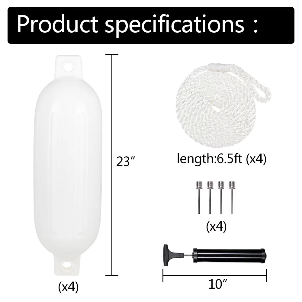 Ktaxon 4-Pack Ribbed Boat , with Ropes and Inflator