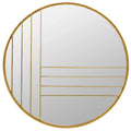 Aspire Home Accents Damis Modern Gold Leaf Metal Round Wall Mirror