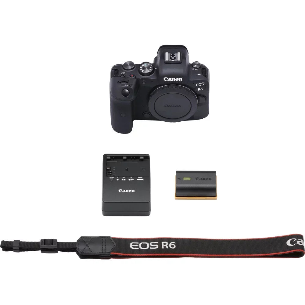 Canon EOSize R6 Mirrorless Digital Camera (Body Only) - 12PC Accessory Bundle