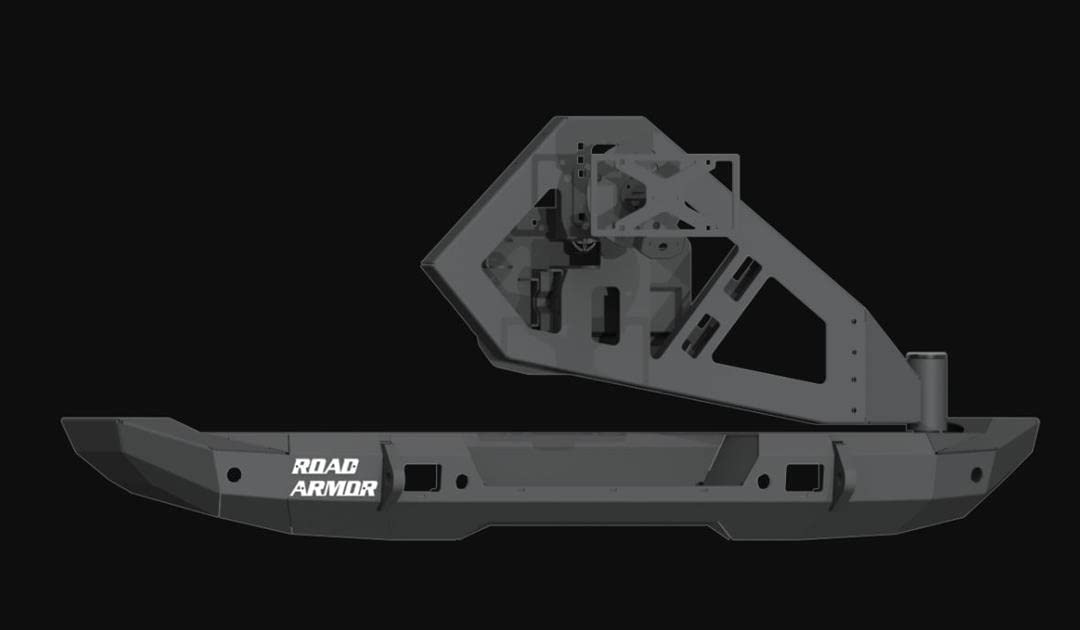 Road Armor 5183R1B-Tc 18-C Jeep Wrangler Jl Sizetealth Rear Bumper W/ Tire Carrier Fits select: 2021 JEEP WRANGLER UNLIMITED SizePORT, 2018-2019 JEEP WRANGLER UNLIMITED SizeAHARA