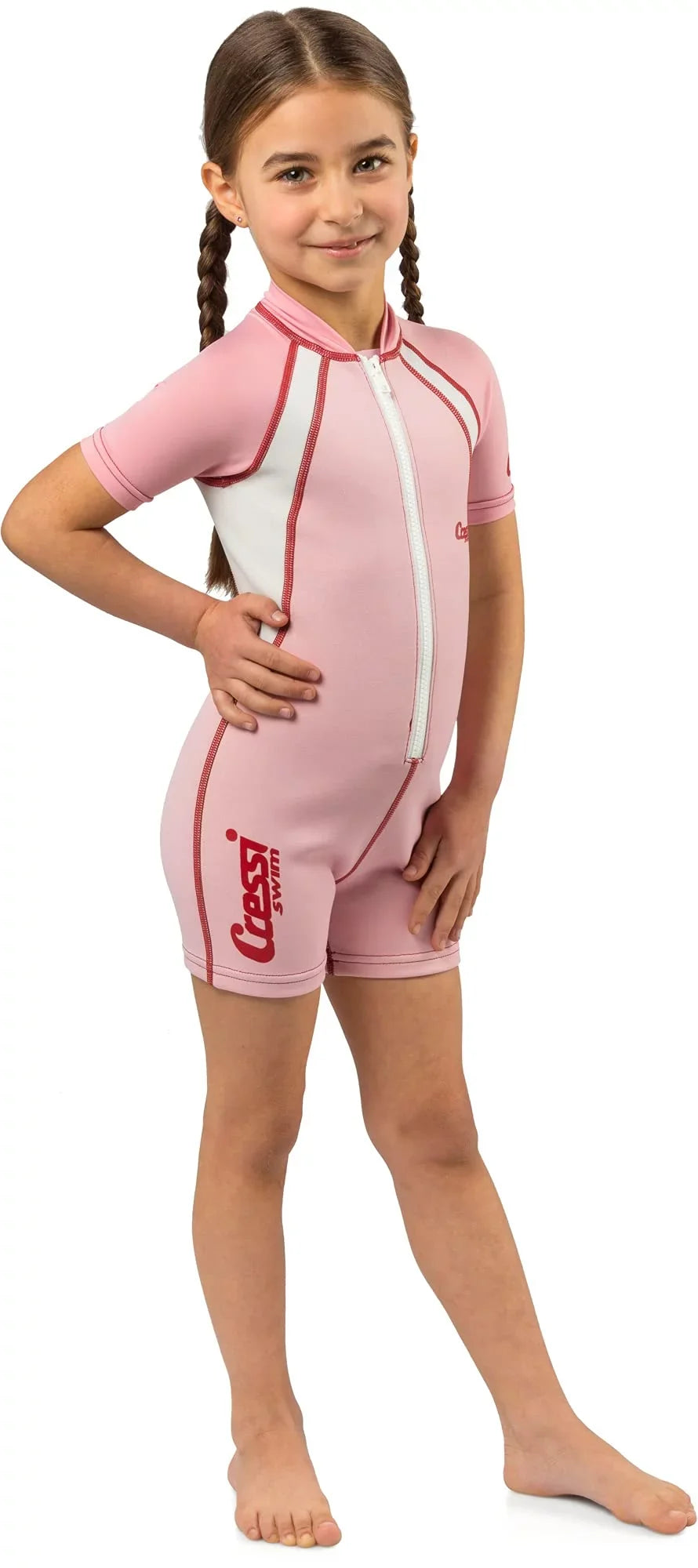 Cressi 1.5mm Girls Pink Sizehorty Wetsuit (Pink, X-Large)