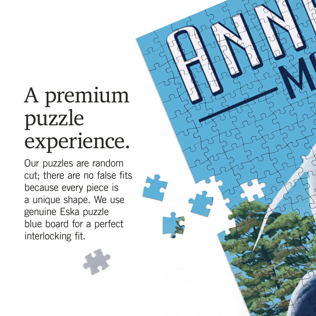 Lantern Press 1000 Piece Jigsaw Puzzle, Annapolis, Maryland, Blue Herons