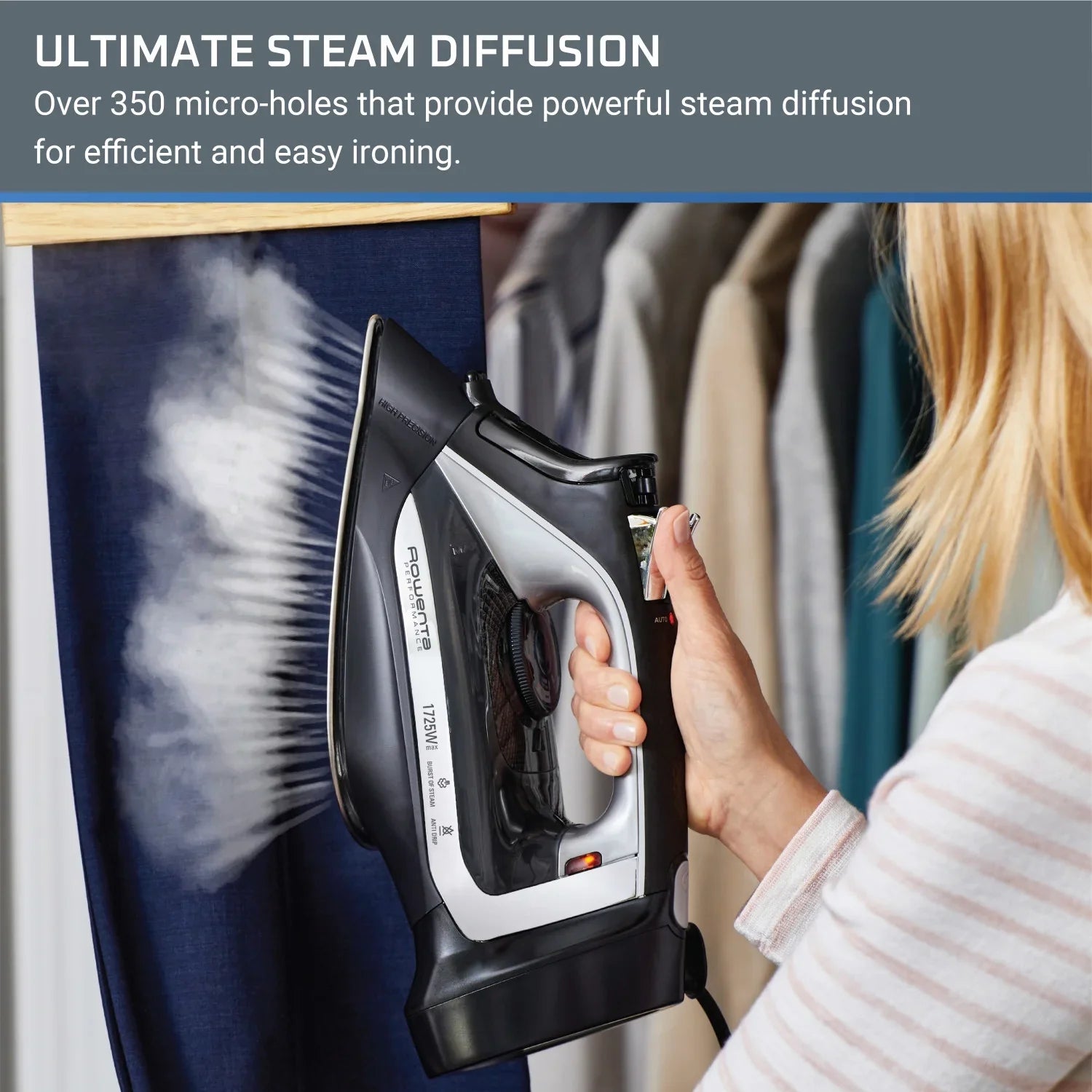 Rowenta Accessteam Cordreel Iron, Black