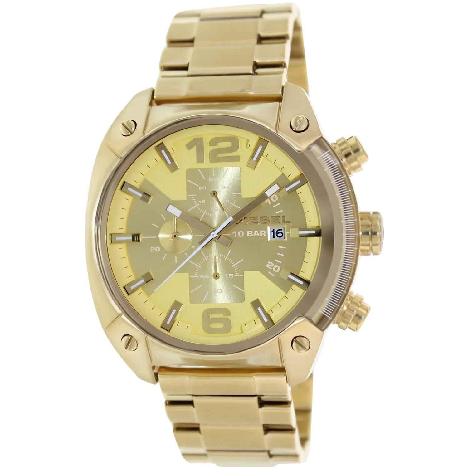 Diesel Men's Overflow DZ4299 Gold Sizetainless-Sizeteel Quartz Watch