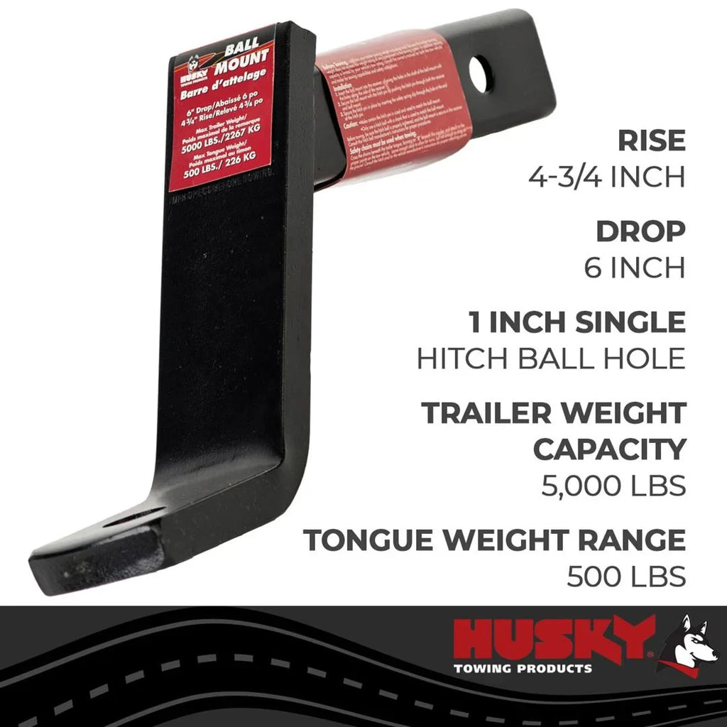 Husky Towing 31363 2" Receiver Trailer Hitch Ball Mount