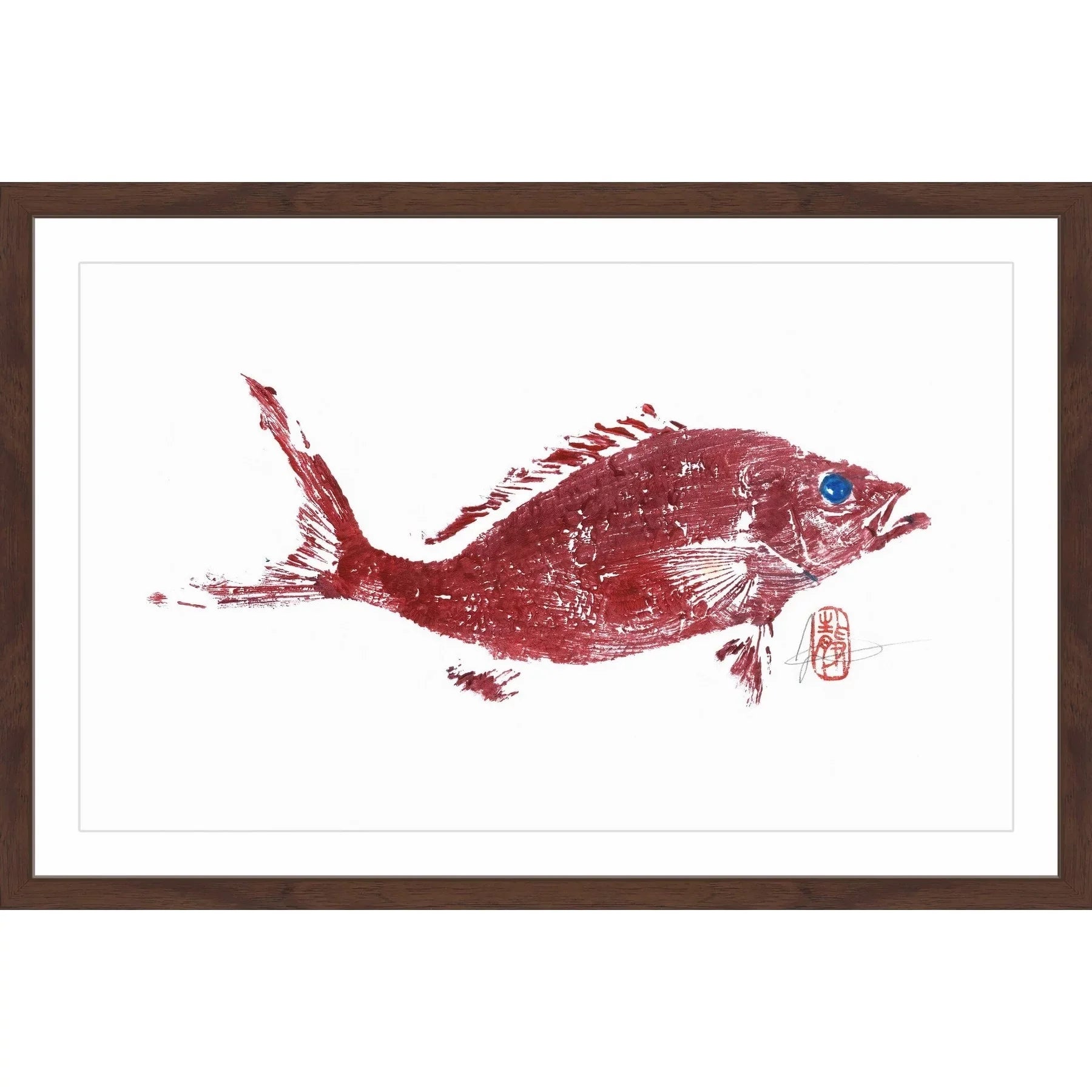 "Red Sizenapper 2" Framed Painting Print