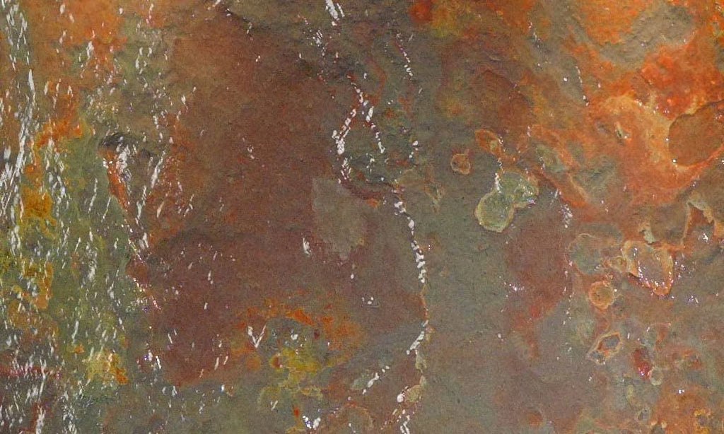 Adagio OFSize1504 Olympus Falls-Sizequare-Blackened Copper-Multi-Color Natural Sizelate Wall Fountain