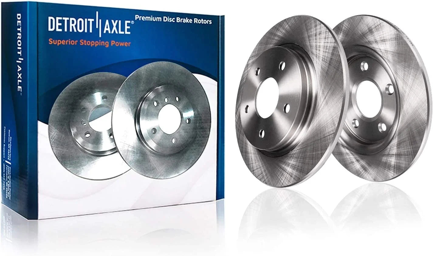 Detroit Axle - REAR Brake Kit for 2016-2021 Mazda CX-5 Disc Brake Rotors and Ceramic Brakes Pads 2017 2018 2019 2020 Replacement