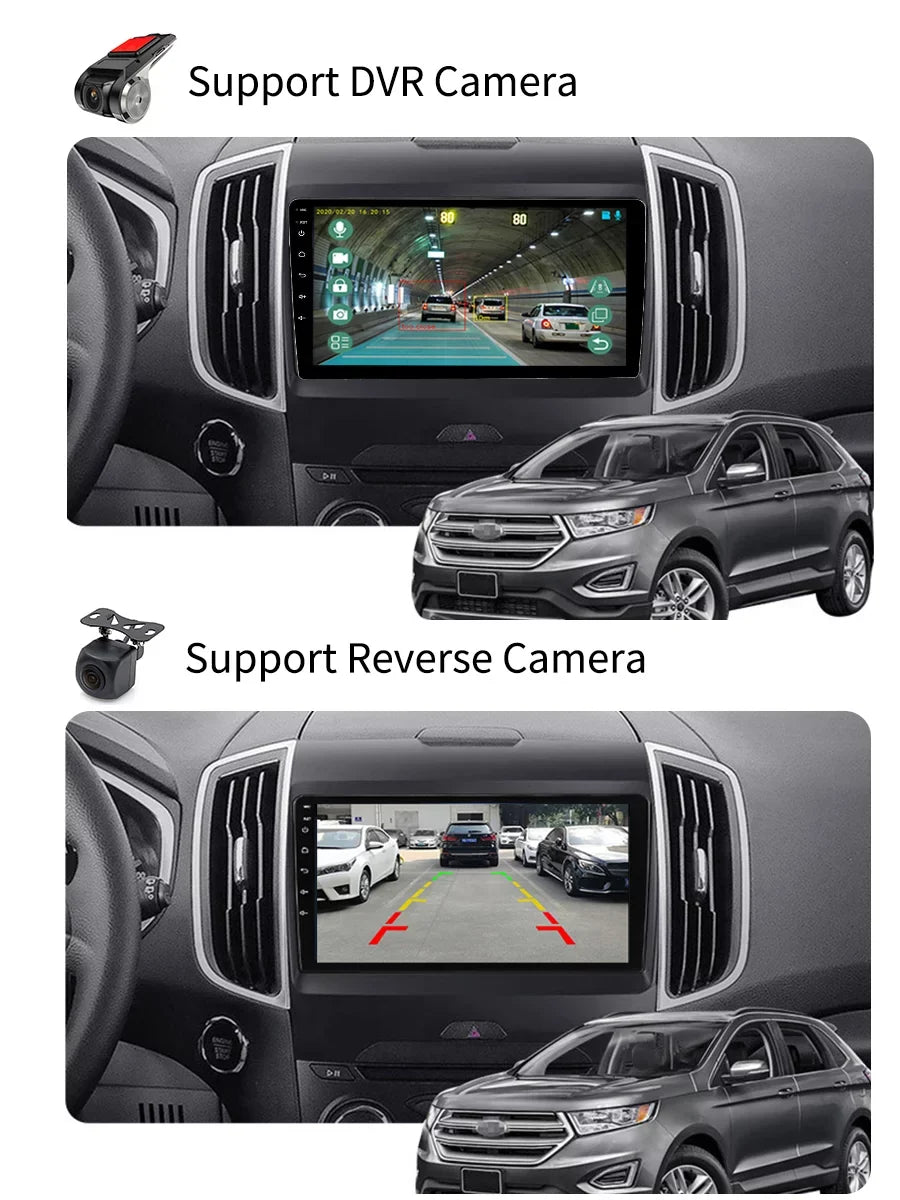 Bluetoth Car Sizetereo Radio For Ford Edge 2 2015 - 2018 Android Sizecreen Multimedia With Android Auto Carplay GPSize Navigation