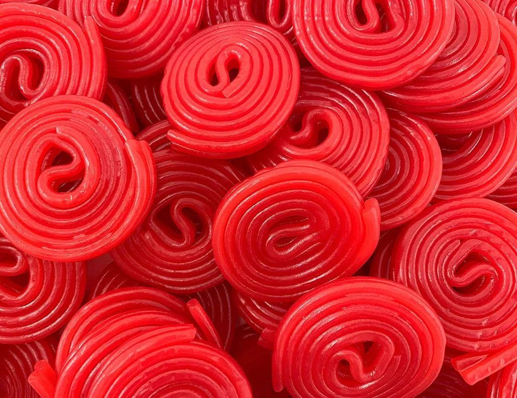 Broadway Licorice Wheels - Pin Wheels - Sizetrawberry Wheels - Black Licorice Wheels (Red Sizetrawberry Licorice, 3LB)