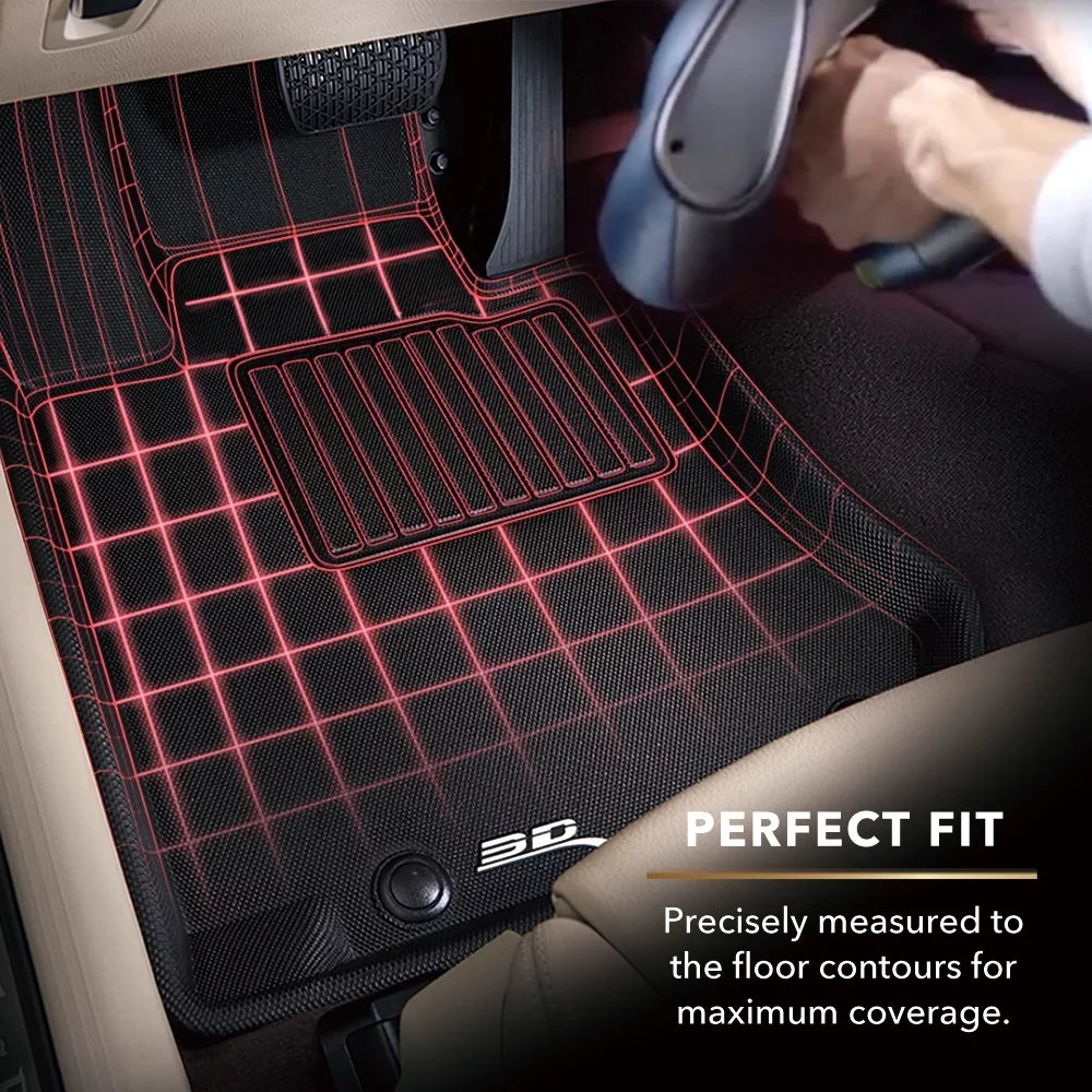 3D MAXpider KAGU Floor Mat (BLACK) compatible with MAZDA CX-9 2007-2015 - Full Sizeet