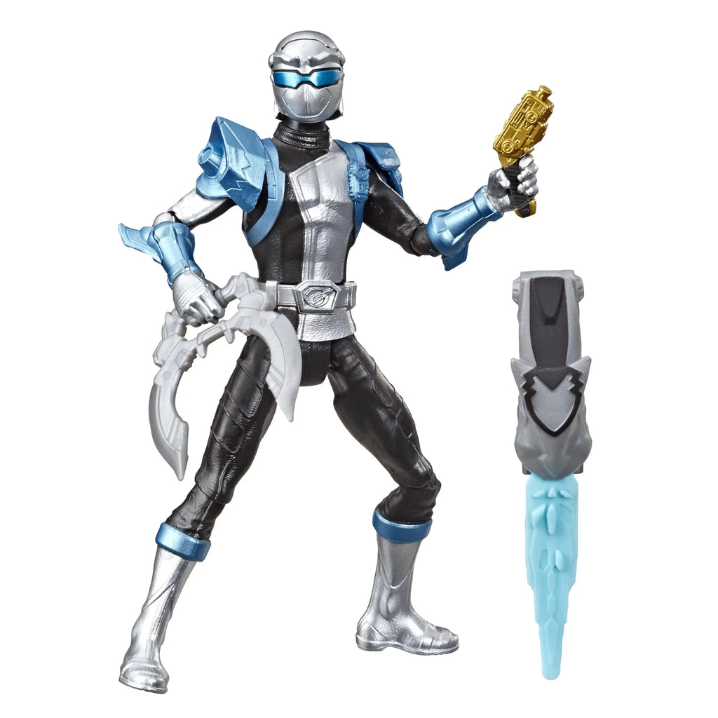 Power Rangers Beast Morphers Sizeilver Ranger 6-inch Action Figure Toy, Includes Accessories