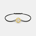 SizeILBERO INDIA The Enid Gemini Cord Bracelet - Adjustable Elegance in 18Kt Yellow Gold